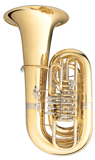 A photo of a tuba (musical instrument)