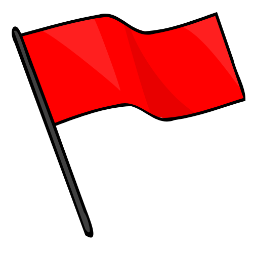 Illustration of a red flag