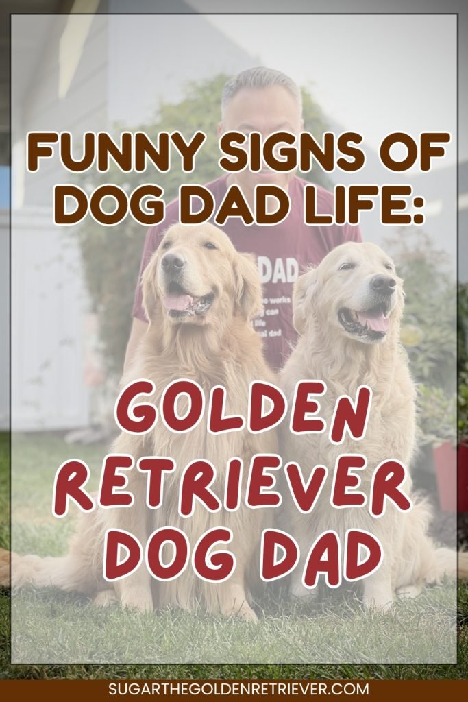Golden Retriever Dog Dad- Funny Signs of Dog Dad Life Golden Retriever Dog Dad- Funny Signs of Dog Dad Life